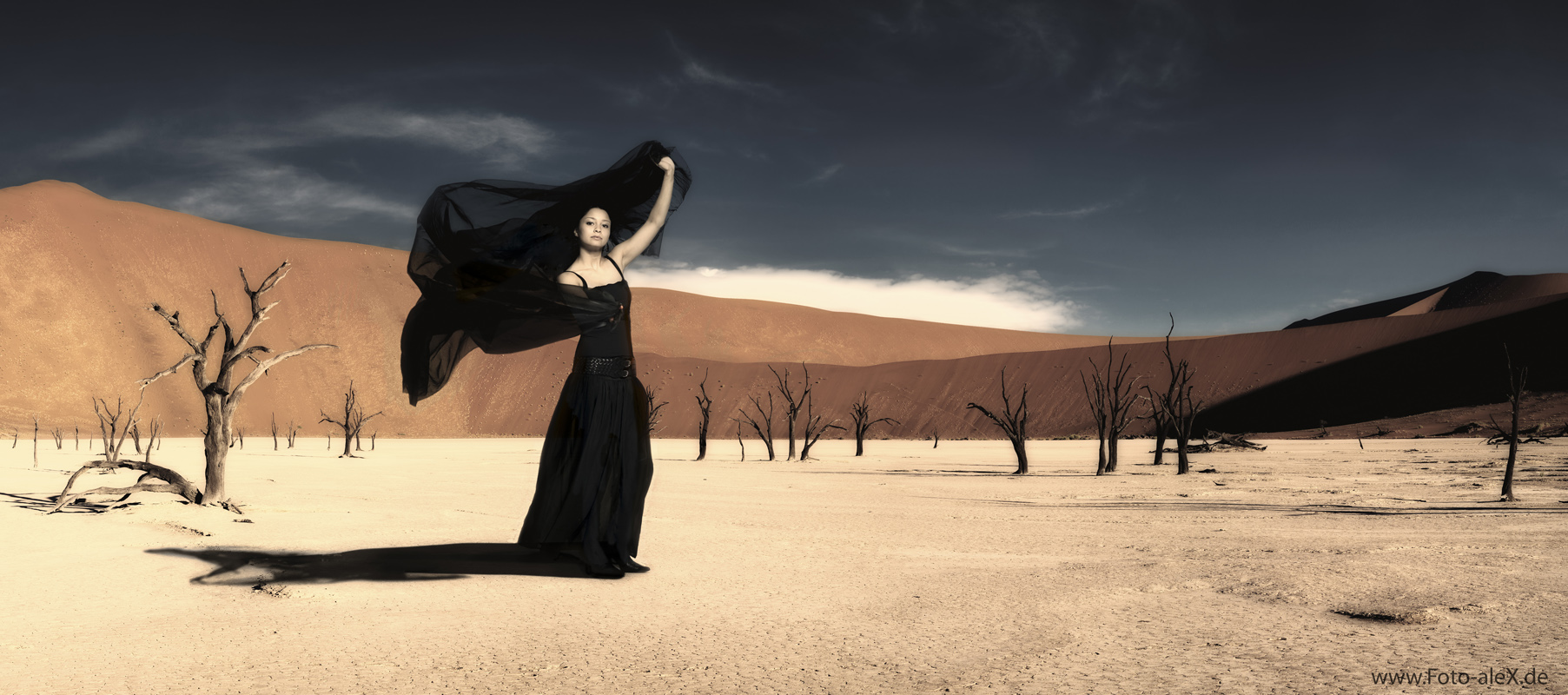 Madonna-Frozen-Fotoshooting-in-der-Wueste-Fotomontage